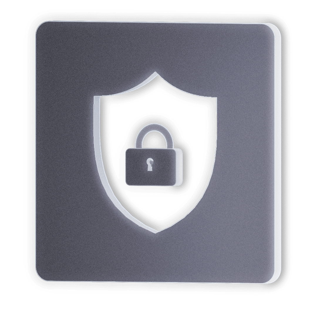 3D security shield with lock